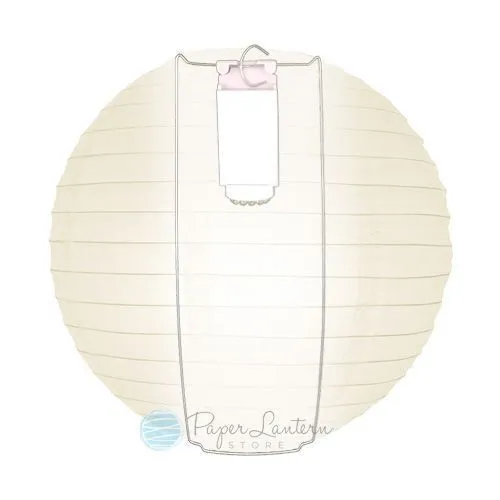 30" Serenity Blue Jumbo Round Paper Lanterns, Even Ribbing (Value Packs)