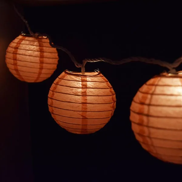 5-PACK 14" Roseate / Pink Coral Round Paper Lantern, Even Ribbing, Chinese Hanging Wedding & Party Decoration