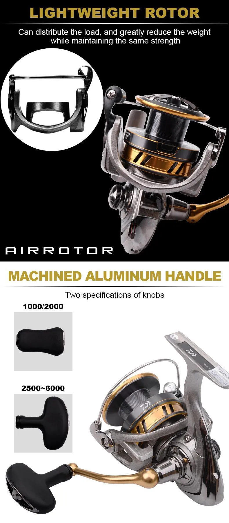 AGGREST LT Spinning Fishing Reels 1000-6000 4 1BB Gear Ratio