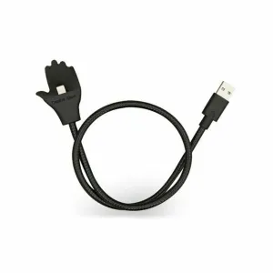 Aquarius 2In1 Lazy MicroUSB Charging Cable With FlexibleHolder DockStand, Black