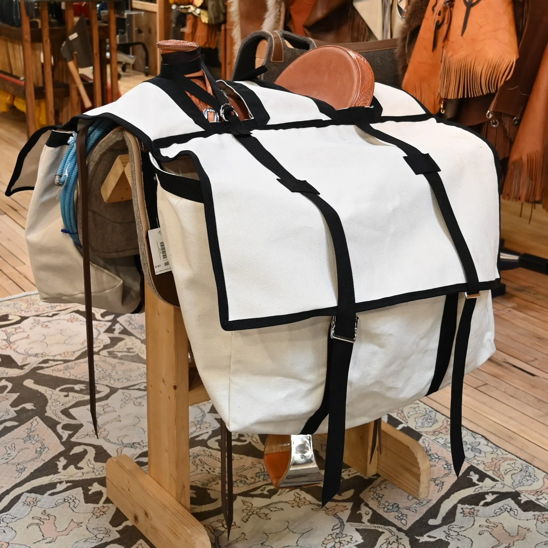 Canvas Saddle Panniers w/Lids