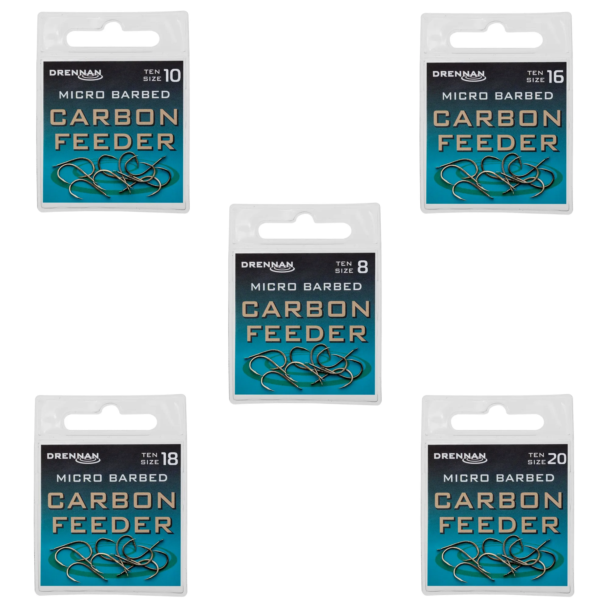 Drennan Carbon Feeder Micro Barbed Hooks – Precision Hooks for Feeder Fishing