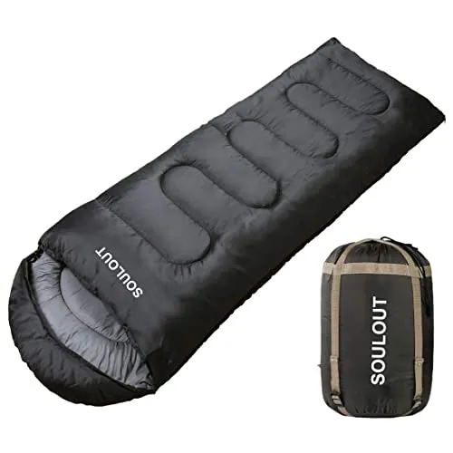 Envelope Sleeping Bag - 3-4 Seasons Warm Cold Weather