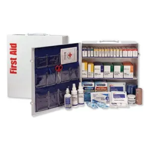 First Aid Only, ANSI 2015 Class A  Type I and II, Industrial First Aid Kit 100 People, 676 Pieces, Metal Case