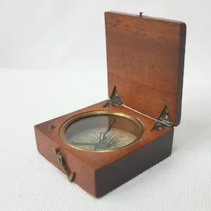 Georgian Wooden Pocket Compass c.1825
