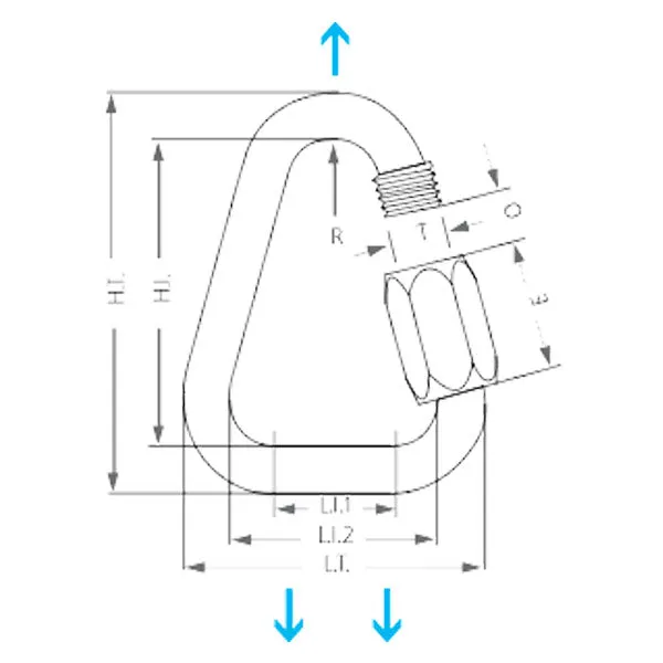 Maillon Rapide 10mm Delta - Climbing Hardware