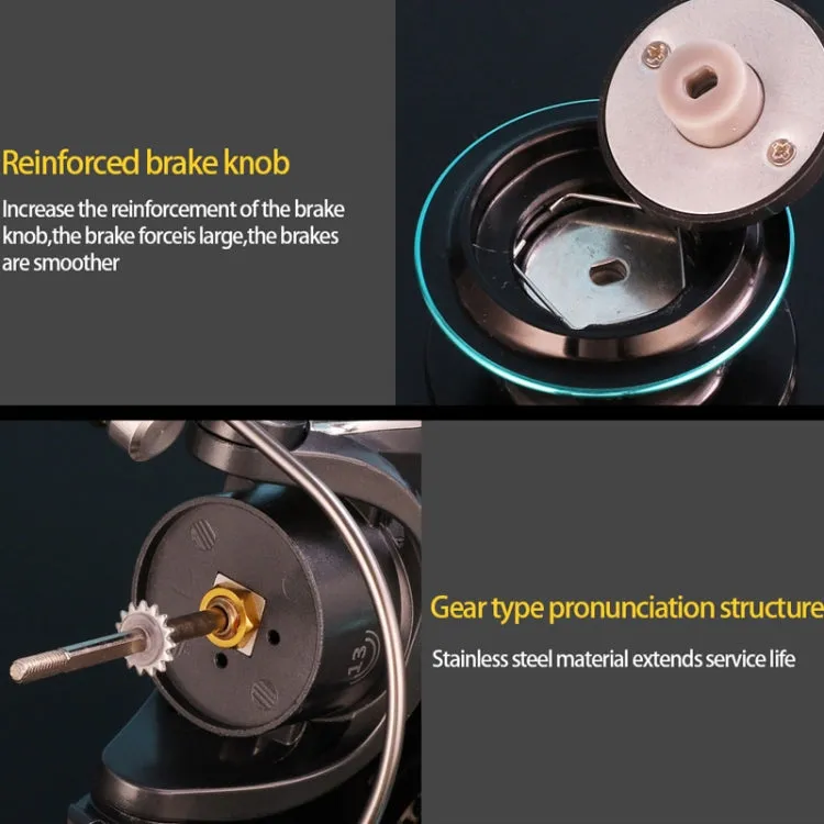 Metal Spinning Wheel CNC Rocker Throwing Rod Fish Wheel, Style: DK7000 (EVA Grip)