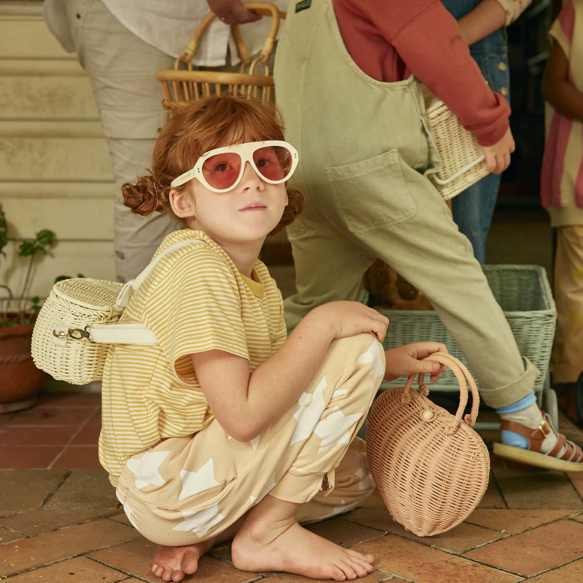 Mini Chari Rattan Bag - Chalk