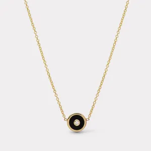 Mini Compass Pendant with Black Onyx