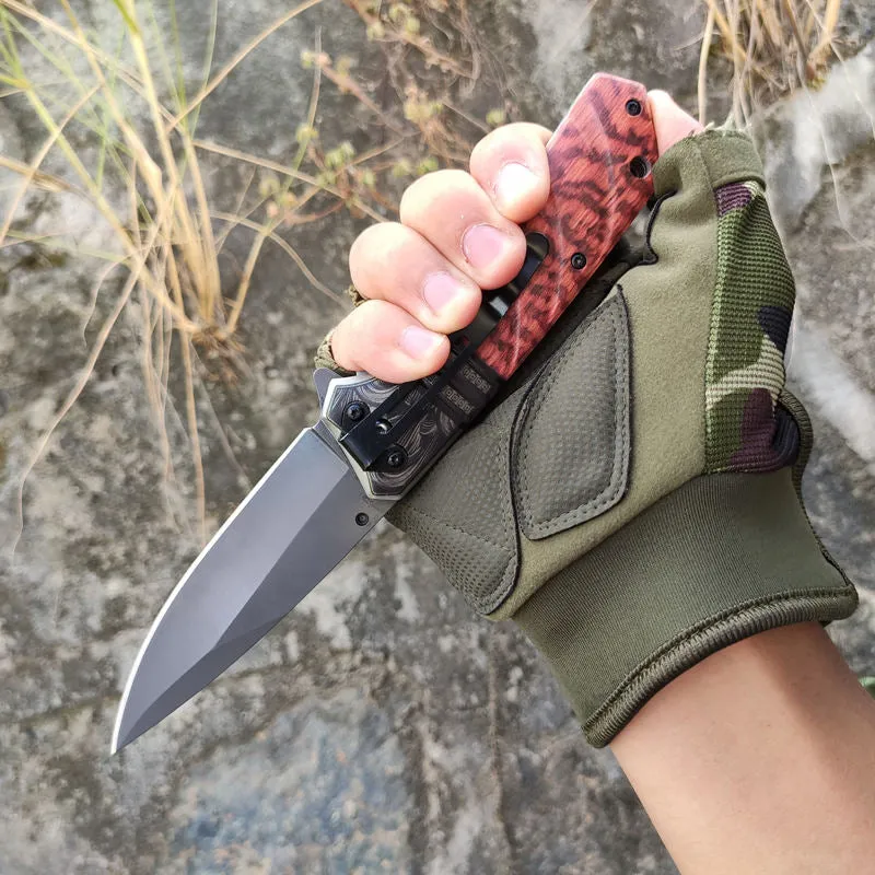 Red Handle Wholesale Custom Best Camping Outdoor Handmade Survival Folding Pocket Knives