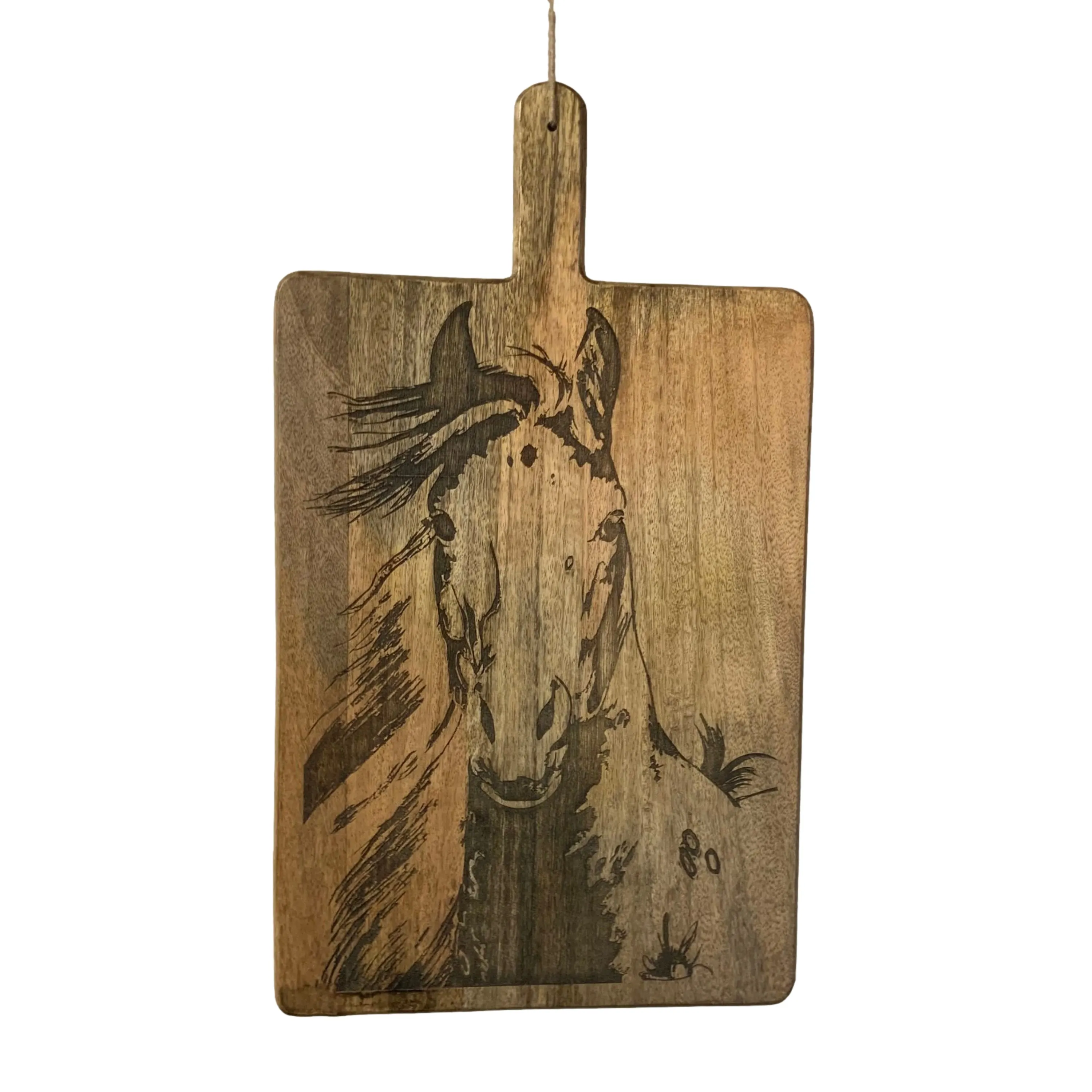 Set of 2 Horse/Longhorn Skull Branding Iron Cutting Boards