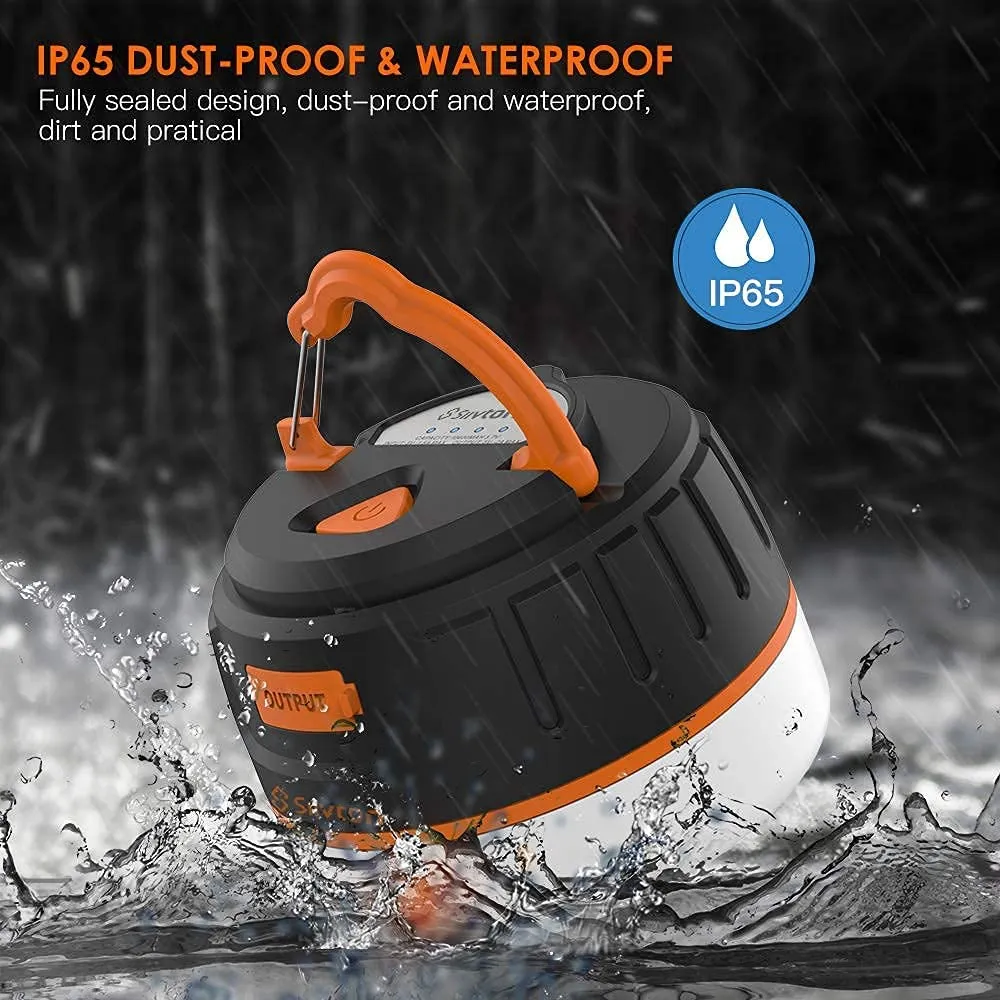 Siivton Camping Lights, Rechargeable Camping Lantern with Remote & Power Bank 6400, LED Tent Light Ultra Bright for Camping, Hurricane Emergency Kits
