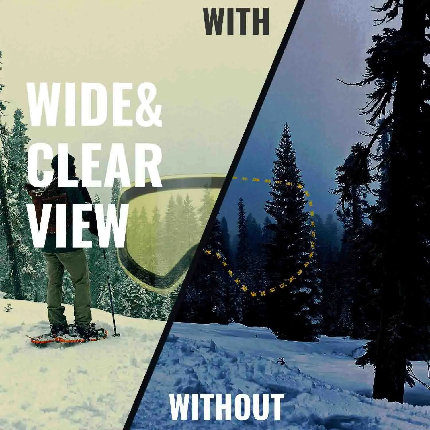 Ski Goggles Cylindrical Magnetic Lens for Komaru Series (Lens Only)