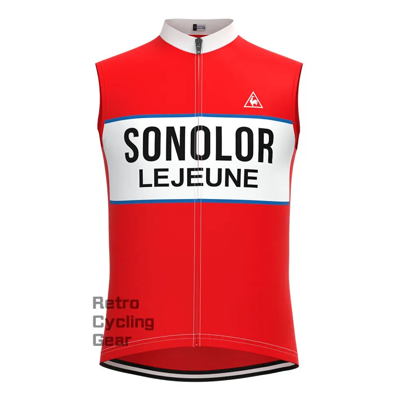 SONOLOR Red-White Retro Long Sleeve Cycling Kit