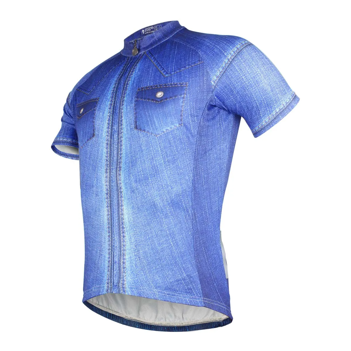 Stylish Denim-blue Men's Cycling Jersey Fashional T-shirt NO.607