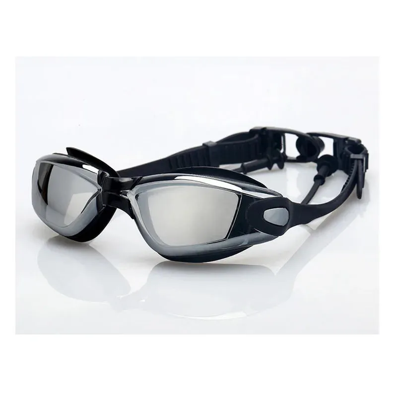 Swimming Goggles with Earplugs - Anti-Fog Waterproof Eyewear