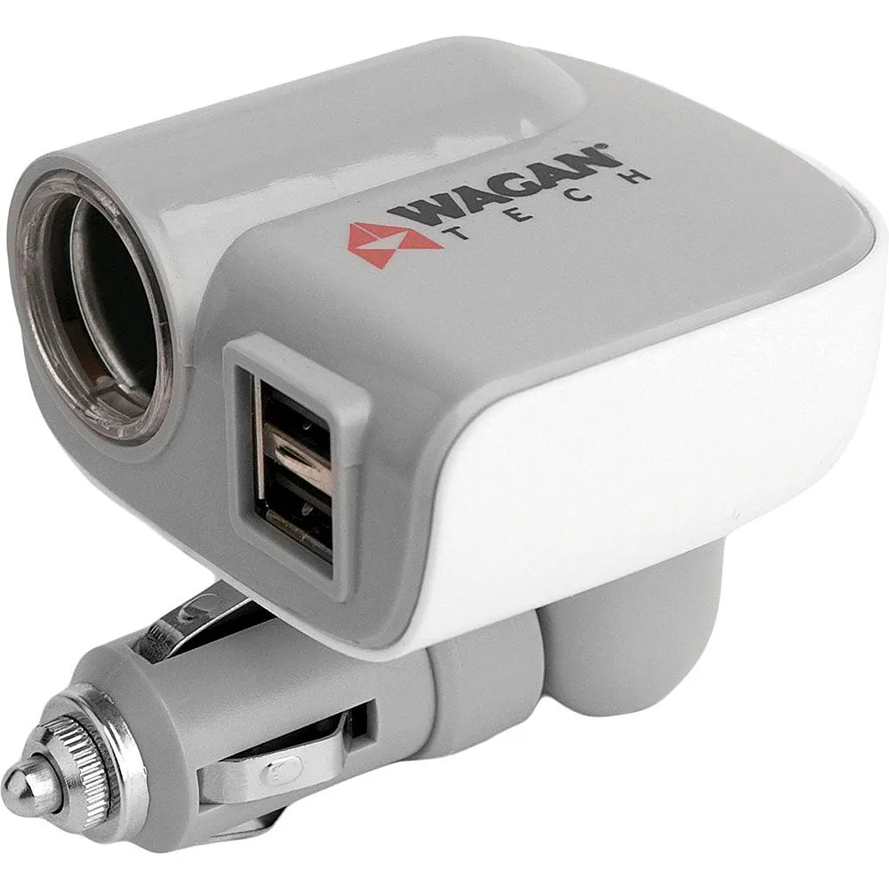 Travel Charge Companion Go Plus Twin USB Adapter and 1 DC 12V Adapter